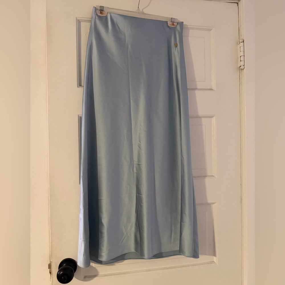 Eterne Light Blue Maxi Skirt